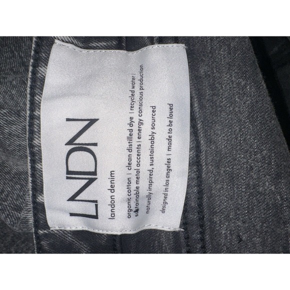 LNDN Landon Denim Acid Black Wash Ankle Zip Straight Leg Jeans NWT Size‎ 29 - Picture 6 of 8